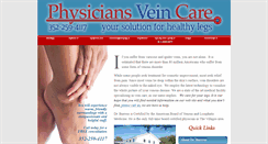 Desktop Screenshot of physiciansveincare.com